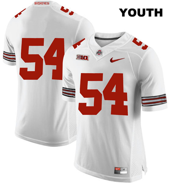 Ohio State Buckeyes Youth Matthew Jones #54 White Authentic Nike No Name College NCAA Stitched Football Jersey AV19B36LU